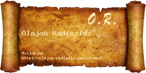 Olajos Radiszló névjegykártya